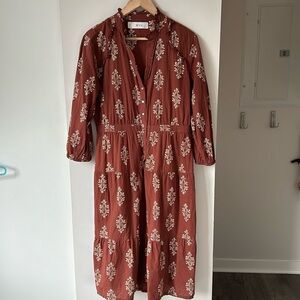 Women's Rust Floral Dress